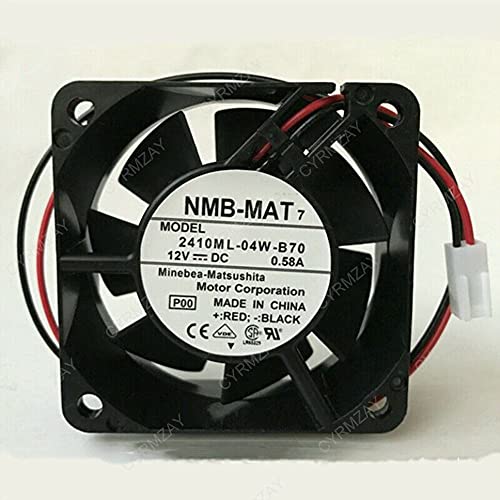 CYRMZAY kompatibel für NMB-MAT 2410ML-04W-B70 60 * 60 * 25MM DC12V 0.58A 6CM 2Pin Cooling Lüfter CYRMZAY kompatibel für NMB-MAT 2410ML-04W-B70 60 * 60 * 25MM DC12V 0.58A 6CM 2Pin Cooling Lüfter von CYRMZAY