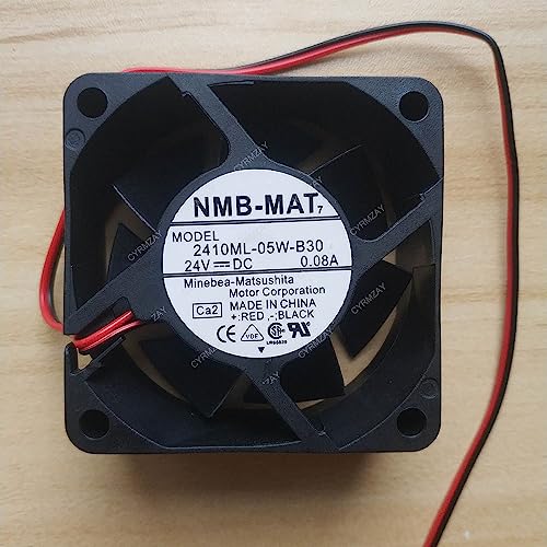 CYRMZAY kompatibel für NMB-MAT 2410ML-05W-B30 24V 0.08A 6025 6CM 2-Wire cooling Lüfter von CYRMZAY