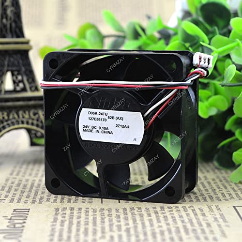 CYRMZAY kompatibel für Nidec D06K-24TU 24V 0.10A 6025 6CM 3-Wire cooling Lüfter von CYRMZAY