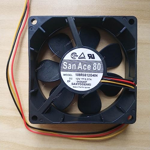 CYRMZAY kompatibel für SANYO San Ace 80 109R0812G404 DC12V 0.37A cooling Lüfter von CYRMZAY