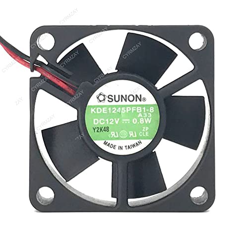 CYRMZAY kompatibel für SUNON KDE1245PFB1-8 DC12V 0.8W 4.5CM 2-Wire Lüfter von CYRMZAY