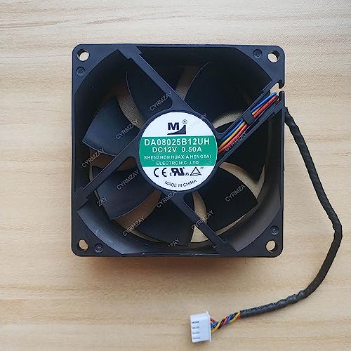 CYRMZAY kompatibel für YM DA08025B12UH DC12V 0.50A 80 * 80 * 25MM 8CM 4Pin Lüfter von CYRMZAY