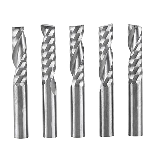CYSFETENA 5er Set 6mm Schaft Hartmetall Single Flute Schaftfräser CNC Fräser,Präzise Gravierfräser für Acryl PVC MDF Dichteplatte,Ideal für CNC Fräsen von Holz Kunststoff Aluminium CYSFETENA 5er Set 6mm Schaft Hartmetall Single Flute Schaftfräser CNC Fräser,Präzise Gravierfräser für Acryl PVC MDF Dichteplatte,Ideal für CNC Fräsen von Holz Kunststoff Aluminium von CYSFETENA
