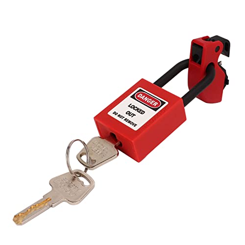 CYSFETENA Universal Leistungsschalter-Sperrvorrichtung Set, Sicherungsgerät Für Sicherungsautomaten, Inklusive Vorhängeschloss Und Schließschraube für Lockout Tagout Box CYSFETENA Universal Leistungsschalter-Sperrvorrichtung Set, Sicherungsgerät Für Sicherungsautomaten, Inklusive Vorhängeschloss Und Schließschraube für Lockout Tagout Box von CYSFETENA