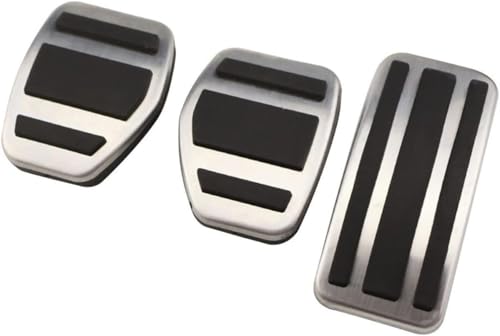 Edelstahl Auto Pedale Pads passend for Peugeot 207 301 307 208 2008 308 408 CC passend for Citroen C3 C4 DS 3 4 6 DS3 DS4 DS6 Teile Pedalabdeckungen für Autos (Color : MT) von CYSJ