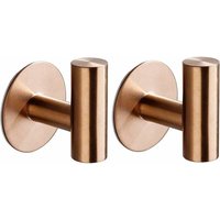 (Roségold) 2 Stück selbstklebende Wandhaken für das Badezimmer, ohne Bohren, selbstklebende Badetuchhaken von CYSLMUK