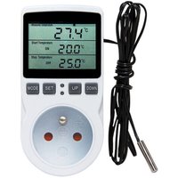 1 Stück Thermostat-Steckdose, Temperaturregler, programmierbarer digitaler Timer mit Sonde, Gewächshaus-Heizungs-Thermostat-Steckdose, Aquarium von CYSLMUK