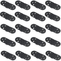Cyslmuk - 10 Stück Klapptischscharniere, Schranktürscharniere aus Zinklegierung, schwarz, Möbeltürscharniere mit runden Kanten und Schrauben, von CYSLMUK