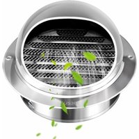 Cyslmuk - 100 mm rundes Lüftungsgitter, Haubenlüftungsgitter, runde Haube aus Edelstahl 304 mit Netz von CYSLMUK