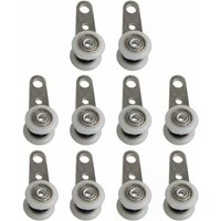 Cyslmuk - 10er-Set Rollen für Erkerfenster oder Schiebetüren - Metall und Kunststoff - 4 x 1,9 cm von CYSLMUK