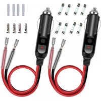 Cyslmuk - 12V24V Auto-Zigarettenanzünder-Buchsenkabel Bullet Terminal Draht Zigarettenanzünder Luftpumpe Verlängerungskabel Zigarettenanzünder, 15cm von CYSLMUK
