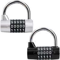 Cyslmuk - 2 Stück Code-Vorhängeschloss, Vorhängeschloss, Code-Vorhängeschloss, mit 5-stelligem Vorhängeschloss, Kombinations-Vorhängeschloss Cyslmuk - 2 Stück Code-Vorhängeschloss, Vorhängeschloss, Code-Vorhängeschloss, mit 5-stelligem Vorhängeschloss, Kombinations-Vorhängeschloss von CYSLMUK