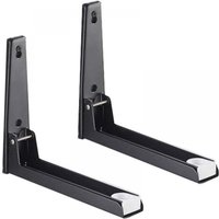 2 Stück Edelstahl-Mikrowellenhalterung mit ausziehbarem Arm, Mikrowellen-Wandhalterung 2 Stück Edelstahl-Mikrowellenhalterung mit ausziehbarem Arm, Mikrowellen-Wandhalterung von CYSLMUK