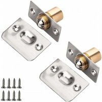 Cyslmuk - 2 Stück Kugelschnäpper, Edelstahlverschluss, Kugelschnäpper für Tür, verstellbarer Kugelschnäpper, Rollkugel, Möbeltürschnäpper mit von CYSLMUK