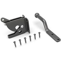 Cyslmuk - 2 Stück selbstsichernder Türriegel, automatischer Schwerkrafthebel, Zauntürschloss für Holzzauntürriegel, schwarzer Stahl, 116 mm Cyslmuk - 2 Stück selbstsichernder Türriegel, automatischer Schwerkrafthebel, Zauntürschloss für Holzzauntürriegel, schwarzer Stahl, 116 mm von CYSLMUK