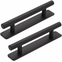 Cyslmuk - 25 cm selbstklebender Türgriff aus geradem Rohr, 2 Stück Möbelgriff aus Aluminiumlegierung, stanzfreier Griff für Schiebetüren, Fenster, von CYSLMUK