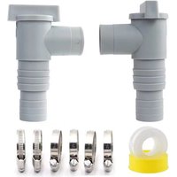 2er-Pack Pool-Wartungs-/Absperrventil mit 32-mm-Schlauchanschluss, Pool-Absperrventile, Doppel-Split-Poolventil, Schlauchkolben, Poolzubehör von CYSLMUK