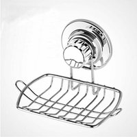 Cyslmuk - 1er-Set Seifenschale mit Saugnapf, silberfarben, Seifenschale aus 304 Edelstahl, Seifenschale, Schwammhalter, langlebige Ablageschale für von CYSLMUK