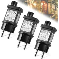 31V 6W LED Trafo: 3 Stück Blinksteckdose mit Timerfunktion, Wasserdichter IP44 LED Trafo, Memoryfunktion, 8 Modi, für Weihnachtsbeleuchtung, 31V 6W LED Trafo: 3 Stück Blinksteckdose mit Timerfunktion, Wasserdichter IP44 LED Trafo, Memoryfunktion, 8 Modi, für Weihnachtsbeleuchtung, von CYSLMUK
