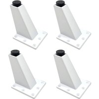 Cyslmuk - 4er-Pack weiße, verstellbare Möbelbeine aus Aluminiumlegierung, Sofa-Tischbeine, TV-Schrank, Badezimmerschrank, Möbelschrank-Stützfüße von CYSLMUK