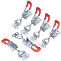 6 Stück 4001 Metall-Kippverschlüsse, verstellbare Kippverschlüsse, Zimmermanns-Riegel, Hebel, Spannriegel, Tür, Schnellverschluss, 100 kg/220 Pfund von CYSLMUK