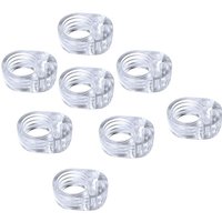 Cyslmuk - 8-teiliges Türgriffschutz-Set – Silikon-Türgriff – PVC-Türgriff – ungiftiger transparenter Türgriff – Wandschutz – Fenstergriff von CYSLMUK