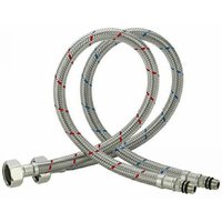 Cyslmuk - 80 cm flexibler Anschluss, Edelstahl-Wasserhahn für Warm- und Kaltwasser-Mischbatterie, Küchenspüle-Wasserhahn von CYSLMUK