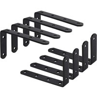 Cyslmuk - 8er-Pack Wandhalterung, L-förmige Halterung, feste Halterung, Hängemöbel, 125 x 75 x 3 mm Cyslmuk - 8er-Pack Wandhalterung, L-förmige Halterung, feste Halterung, Hängemöbel, 125 x 75 x 3 mm von CYSLMUK
