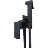 Cyslmuk - Badezimmer-Handbrause-Set, komplettes Badezimmer-Hygiene-Set mit Handbrause, Halterung und Dreiwegehahn, schwarz von CYSLMUK
