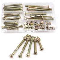 Bettrahmen-Schrauben- und Muttern-Set, Kinderbettteile, 25-teiliges Etagenbett-Schrauben-Set M6-1x40mm/ 50mm/ 60mm/ 70mm/ 80mm/ 80mm/ Möbel-Set Bettrahmen-Schrauben- und Muttern-Set, Kinderbettteile, 25-teiliges Etagenbett-Schrauben-Set M6-1x40mm/ 50mm/ 60mm/ 70mm/ 80mm/ 80mm/ Möbel-Set von CYSLMUK