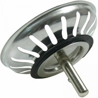 1 Stück Abflusskorb für Küchenspüle 79,3 mm – Universelles Edelstahlsieb, aufklappbarer Korbverschluss, – spülmaschinenfest, verstopft nicht und von CYSLMUK