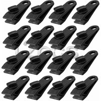 Cyslmuk - 12-teiliges Planen-Clips, schwarz, robustes Planen-Clip-Set, sofortige Markisen-Clips für Zeltplane, Wohnwagen, Garten, Solarabdeckung von CYSLMUK