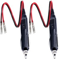 Cyslmuk - 2 Stück Zigarettenanzünder-Stecker-Adapter mit 16 awg 12 V/24 v Universal-Stromkabel, für Auto-Wechselrichter, Luftpumpe, elektrische Tasse von CYSLMUK