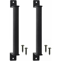 2 Stück langlebiger Scheunentorgriff aus Karbonstahl, Retro-Scheunentor-Stil, korrosionsbeständiger Schiebetürgriff mit Schrauben für Schiebetüren im von CYSLMUK