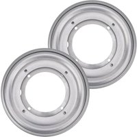 2er-Pack 13,8 cm (5,5 Zoll) runde Drehplatte, silberner Drehsockel, Drehtellersockel für Drehtisch, Tablett, Küche von CYSLMUK