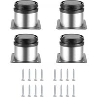 4 Stück verstellbare Möbelfüße, höhenverstellbare Tischbeine aus Metall, Küchenmöbelbeine, Möbelbeine, Schränke, Regale, Tisch, Edelstahl, mit von CYSLMUK