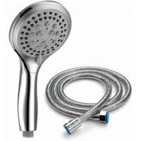 Cyslmuk - Duschkopf mit 1,5 m Schlauch, 5 Universalmodi, verchromter Handbrause und flexibler Handbrause, Hochdruck-Handbrause für das Badezimmer Cyslmuk - Duschkopf mit 1,5 m Schlauch, 5 Universalmodi, verchromter Handbrause und flexibler Handbrause, Hochdruck-Handbrause für das Badezimmer von CYSLMUK