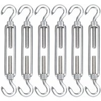 Cyslmuk - M5-Kabelspanner aus Edelstahl, 6er-Pack Drahtspannhaken und -haken, verstellbare, robuste Spannhaken und Drahtgeflecht für die Installation Cyslmuk - M5-Kabelspanner aus Edelstahl, 6er-Pack Drahtspannhaken und -haken, verstellbare, robuste Spannhaken und Drahtgeflecht für die Installation von CYSLMUK