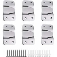 Paar [12er-Pack] Verdeckte Montagehalterung, eingebettete Interlock-Hängeschnalle, Edelstahl-Wandbeschläge zum Aufhängen von Bilderspiegelrahmen, von CYSLMUK