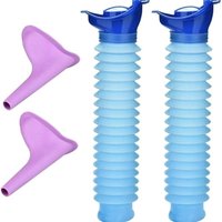 Tragbares Notfall-Urinal im 2er-Pack – versenkbare Mini-Urinflasche für Männer und Frauen im Freien, Reisetrichter für Autocamping, recycelbare von CYSLMUK