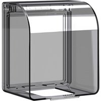 Cyslmuk - Wasserdichte Box für Steckdosen im Badezimmer, um das Eindringen von Wasser in die Steckdose zu verhindern [Schwarz Transparent] von CYSLMUK