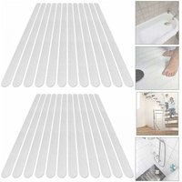 Cyslmuk - Hochwertige Anti-Rutsch-Aufkleber für Badewanne und Treppe (transparent) [24 Stück 2 x 20 cm] von CYSLMUK