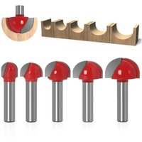 Cyslmuk - Holzrundfräser, 5 Stück Fräser 8 mm Schaft 12/16/19/22/25 mm Nutfräser für Fräser Cyslmuk - Holzrundfräser, 5 Stück Fräser 8 mm Schaft 12/16/19/22/25 mm Nutfräser für Fräser von CYSLMUK