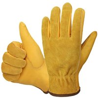 Cyslmuk - Leder-Arbeitshandschuhe, 2 Paar, wasserabweisende Bau-, Garten- und Autoreparaturhandschuhe, erhältlich in Größe l für Männer und Frauen Cyslmuk - Leder-Arbeitshandschuhe, 2 Paar, wasserabweisende Bau-, Garten- und Autoreparaturhandschuhe, erhältlich in Größe l für Männer und Frauen von CYSLMUK