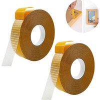 Multifunktionales doppelseitiges Gewebeband, transparentes Klebeband für Kleidung, doppelseitiges Teppichband, strapazierfähig, 1 Zoll x 33 Fuß von CYSLMUK
