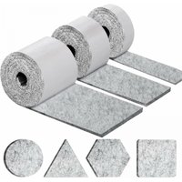 Selbstklebende Möbelgleiter, Möbel-Stuhlgleiter, 3 Rollen (100 x 10 cm + 100 x 5 cm + 100 x 2 cm), Stuhlpolster, 4 mm dicker Filzgleiter von CYSLMUK