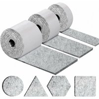 Selbstklebende Möbelgleiter, Möbel-Stuhlgleiter, 3 Rollen (100 x 10 cm + 100 x 5 cm + 100 x 2 cm), Stuhlunterlage, 5 mm dicker Filzgleiter von CYSLMUK