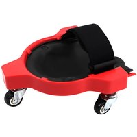 Set mit 2 flexiblen Knieschonern mit Rollen für Garten, Baustelle, Rot,multifunktionale verschiebbare Knieschoner von CYSLMUK