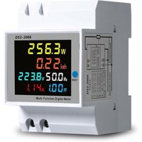 Cyslmuk - Stromzähler Verbrauch, 100A 6 In1 Din-Schiene 220V Spannung Strom Leistung Frequenz Faktor Meter, AC40-300V Eingebauter ct von CYSLMUK