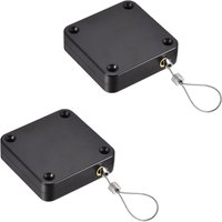 Cyslmuk - 2 Stück automatischer Türschließer, schwarz, automatischer Türschließer mit Sensor, ohne Stanzen, mit Kordelzug, Türschließer, schließt Cyslmuk - 2 Stück automatischer Türschließer, schwarz, automatischer Türschließer mit Sensor, ohne Stanzen, mit Kordelzug, Türschließer, schließt von CYSLMUK